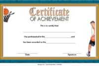 7 Basketball Achievement Certificate Editable Templates within Mvp Certificate Template