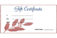 7 Free Spa Gift Certificate Templates For Word In 2020 Di inside Amazing Spa Gift Certificate