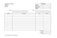 A Printable Invoice For Commercial Purposes It Has Room in Printable Shipping Log Template