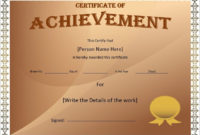 Achievement Certificate Templates  Stationery Templates with Word Certificate Of Achievement Template