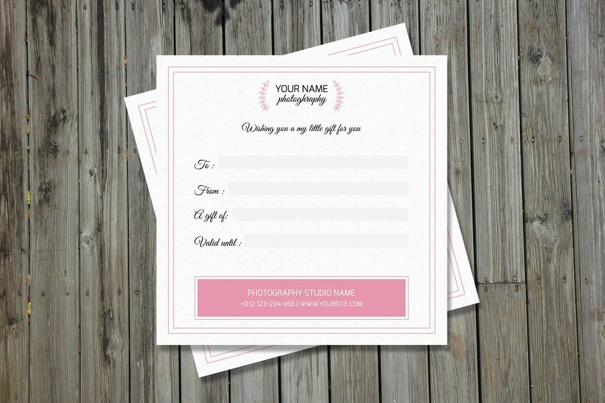 Ad Photographer Gift Certificatev01Template Shop On within Free Photography Gift Certificate Template