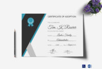 Adoption Certificate Template In Psd Word within Best Adoption Certificate Template