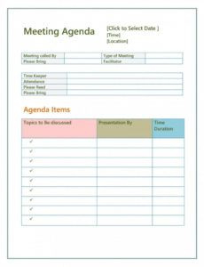 Agenda Template Without Times in Awesome Project Management Meeting Agenda Template