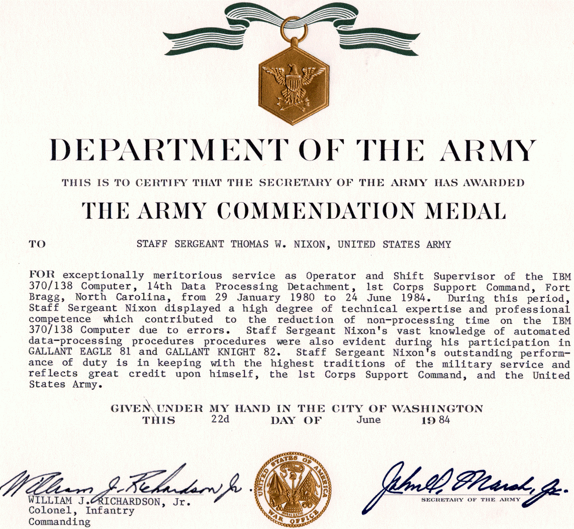 Army Commendation Medal Within Army Certificate Of regarding Free Certificate Of Achievement Army Template