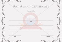 Art Award Certificate Template Free Awesome Certificate within Free Art Award Certificate Templates Editable