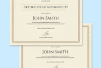 Authenticity Certificate Template  Word  Psd  Google throughout Amazing Certificate Template For Pages
