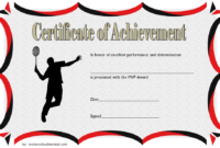 Badminton Achievement Certificates  7 Free Download inside Quality Free Softball Certificates Printable 10 Designs