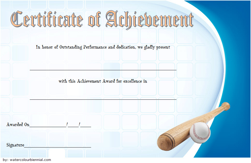 Baseball Achievement Certificate Templates 7 Best Choices regarding Table Tennis Certificate Template Free