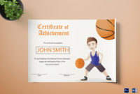 Basketball Certificate Design Template In Word Psd throughout Basketball Certificate Template