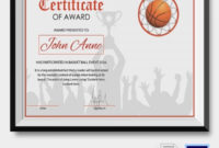 Basketball Certificate Template  12 Free Word Pdf Psd with regard to Best Basketball Tournament Certificate Templates