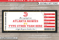 Basketball Game Ticket Birthday Gift Voucher  Printable with regard to Awesome Basketball Gift Certificate Template