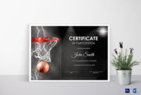 Basketball Participation Certificate Design Template In within Amazing Download 7 Basketball Participation Certificate Editable Templates