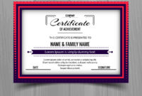 Beautiful Certificate Template Design  Download Free with regard to Awesome Beautiful Certificate Templates