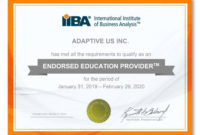 Best Cbap Ccba  Ecba Certification Training  About regarding Softball Certificate Templates