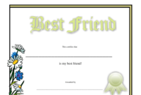 Best Friend Certificate Template Download Printable Pdf intended for Free Best Wife Certificate Template
