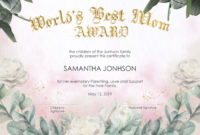 Best Mom Ever Gift For Mothers Day Editable Printable throughout Mothers Day Gift Certificate Template