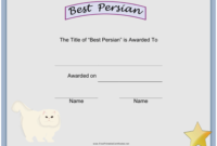 Best Persian Award Certificate Template Download Printable throughout Awesome Best Dressed Certificate Templates