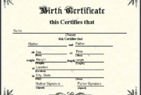 Best Printable Birth Certificate Us  2019 Update for Fillable Birth Certificate Template