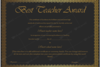 Best Teacher Award 07  Word Layouts intended for Best Dressed Certificate