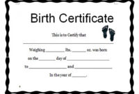 Birth Certificate Template And To Make It Awesome To Read inside Girl Birth Certificate Template