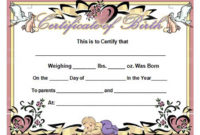 Birth Certificate Template And To Make It Awesome To Read throughout Awesome Rabbit Birth Certificate Template Free 2019 Designs