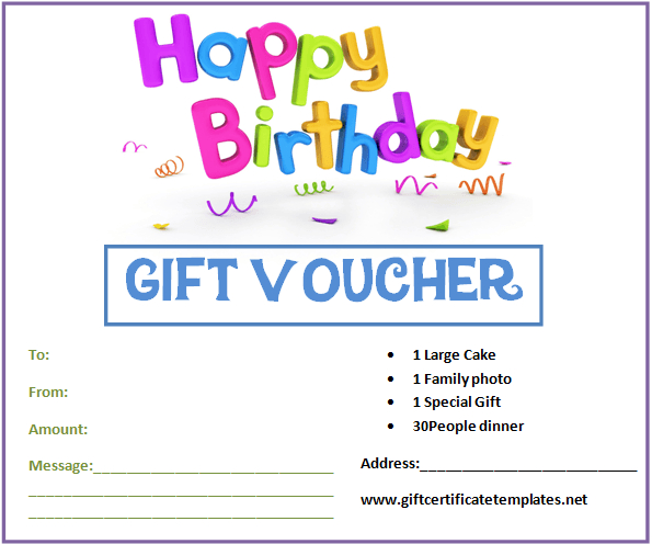 Birthday Gift Certificate Templates  Printable Gift inside Quality Kids Gift Certificate Template