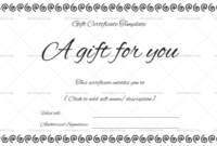 Black Bale Gift Certificate Template  Gift Certificates for Black And White Gift Certificate Template Free