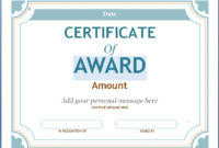 Blank Award Certificate Templates Word  Best Business regarding Blank Award Certificate Templates Word
