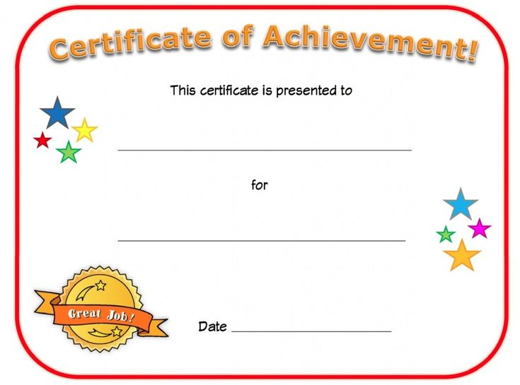 Blank Certificate Of Achievement Template 4 Di 2020 within Awesome Science Achievement Certificate Template Ideas