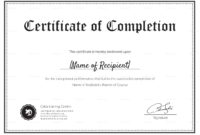 Blank Completion Certificate Design Template In Psd Word within Best Certificate Template For Project Completion