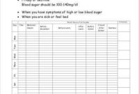 Blood Glucose Level Chart  9 Free Word Pdf Documents regarding Blood Glucose Log Template