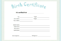 Blue Birth Certificate Template Download Fillable Pdf inside Fillable Birth Certificate Template