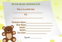 Build A Bear Birth Certificate Maker  Carlynstudio pertaining to Quality Build A Bear Birth Certificate Template