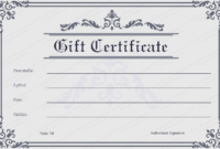 Business Gift Certificate Template 50 Editable pertaining to Tattoo Gift Certificate Template Coolest Designs