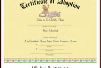 Cat Adoption Certificate Dis 600×600 Pixels  Kid intended for Printable Stuffed Animal Birth Certificate Templates