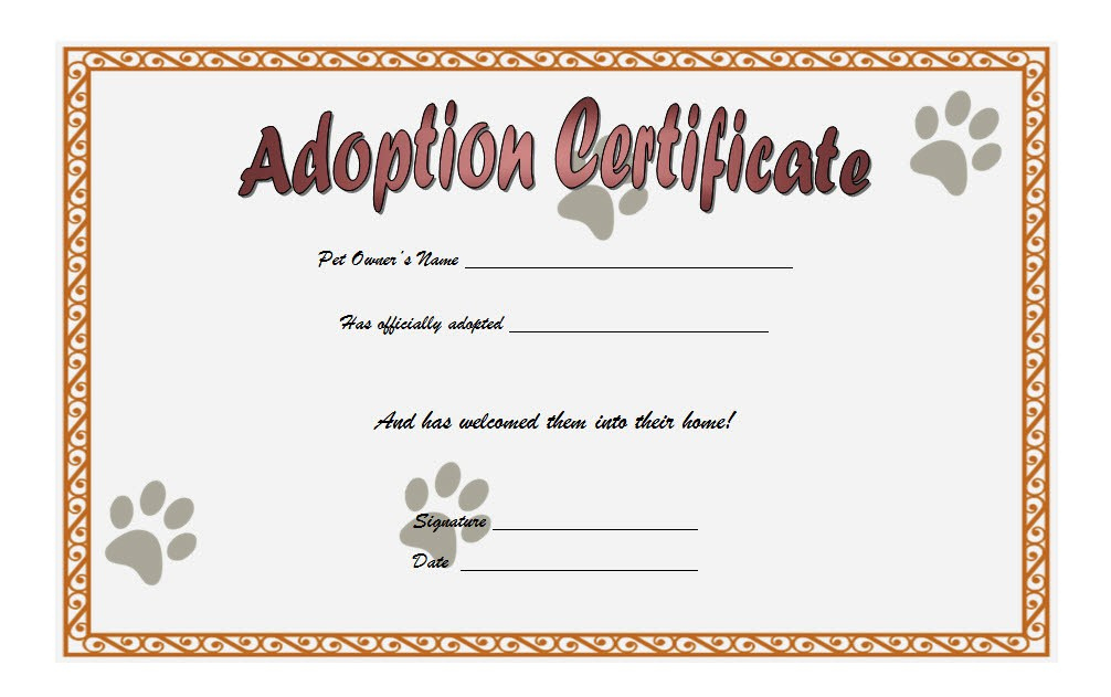 Cat Adoption Certificate Template  9 Best Ideas regarding Awesome Stuffed Animal Birth Certificate Template 7 Ideas
