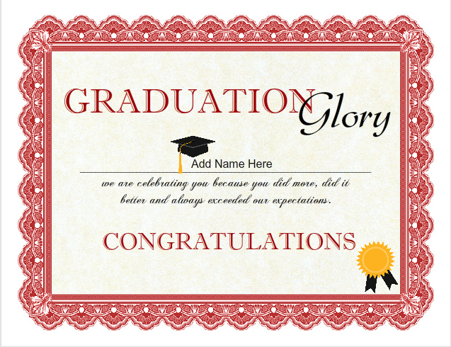 Certificate Graduation  Certificates Templates Free regarding College Graduation Certificate Template