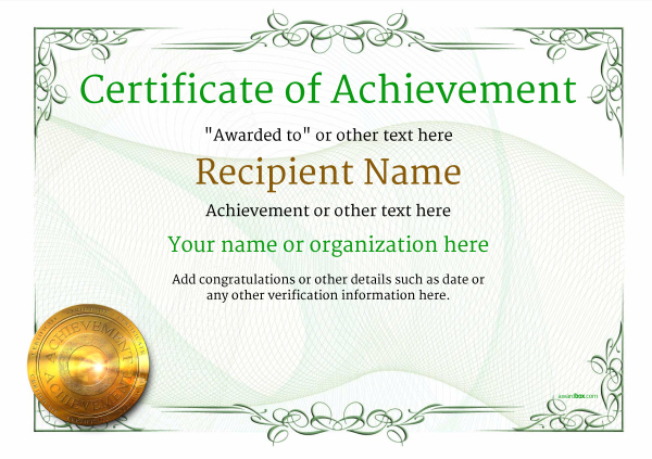 Certificate Of Achievement  Free Templates Easy To Use with regard to Free Printable Certificate Of Achievement Template