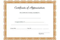Certificate Of Appreciation Template Word 10 Best Ideas intended for Quality Printable Certificate Of Recognition Templates Free