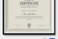 Certificate Of Authenticity Template  27 Free Word Pdf in Quality Certificate Of Authenticity Free Template