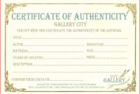 Certificate Of Authenticity Template Awesome 012 in Quality Certificate Of Authenticity Free Template