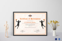 Certificate Of Basketball Participation Design Template In intended for Amazing Download 7 Basketball Participation Certificate Editable Templates