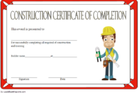 Certificate Of Construction Completion 10 Best Template in Travel Certificates 10 Template Designs 2019 Free