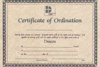 Certificate Of Ordination Template In 2020  Certificate for Certificate Of Ordination Template
