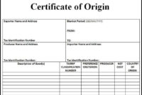 Certificate Of Origin Template Word 1  Templates for Quality Electrical Isolation Certificate Template