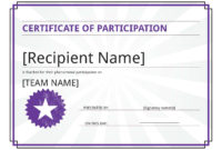 Certificate Of Participation 2  Pdf Format  Edatabase regarding Certificate Of Participation Template Pdf