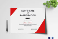 Certificate Of Participation For Skating Design Template pertaining to Certificate Of Participation Template Word