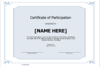 Certificate Of Participation Template For Word  Document Hub pertaining to Certificate Of Participation Template Doc 10 Ideas