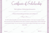 Certificate Of Scholarship 10  Words Create Certificate with regard to Best 10 Scholarship Award Certificate Editable Templates