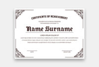 Certificate Template 06  Fivour Store pertaining to Mock Certificate Template